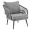 Manhattan Comfort Riviera Rope Wicker 4-Piece 5 Seater Patio Conversation Set with Cushions in Grey OD-CV015-GY - alternate 9